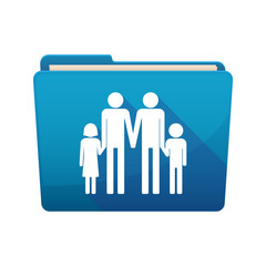 Long shadow  binder with  a gay parents  family pictogram