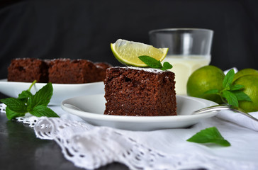 brownie with lime
