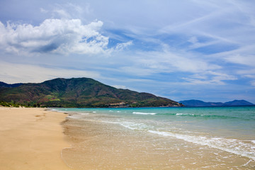 Bai Dai beach (also known as Long Beach), Khanh Hoa, Vietnam. Bai Dai Beach is located 30-40 minutes south and is without a doubt the best, most chilled out beach in Nha Trang.