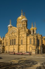Fototapeta na wymiar Church of the Assumption, 1898, on Vasilyevsky Island, St. Petersburg 