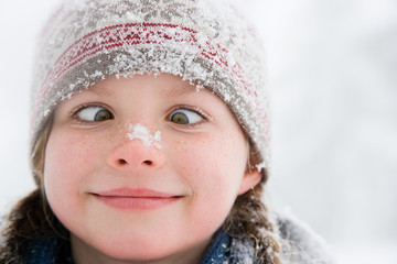 Girl crossing her eyes