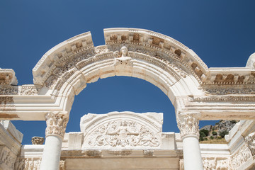Temple of Hadrian in Ephesus Ancient City