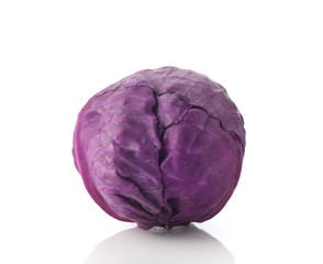  Red Cabbage / High resolution close up of red cabbage on white background shot in studio.