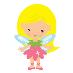 Cute garden fairy vector illustration
