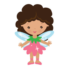 Cute garden fairy vector illustration
