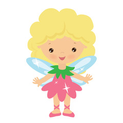 Cute garden fairy vector illustration
