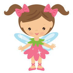 Cute garden fairy vector illustration
