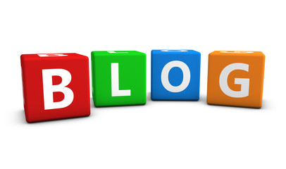 Blog Letters On Colorful Cubes