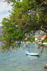 Fototapeta na wymiar Quay in Dobrota (Montenegro)