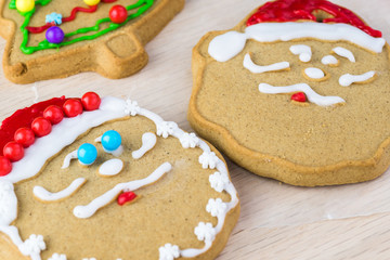 Fototapeta na wymiar Gingerbread ornament cookies.