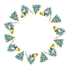 Christmas background with fir tree