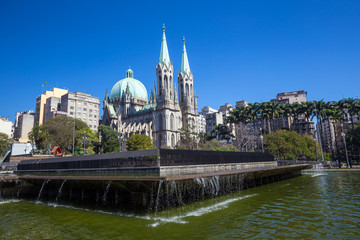 Se Cathedral in downtown Sao Paulo