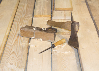 Carpenter Tools Axe Plane and Chisel 