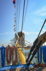 Fototapeta na wymiar Ship rigging