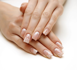 Young woman hands with natural 