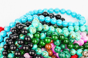 Beads jewelry - Stock Image macro.
