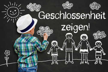 Kinderzeichnung - Geschlossenheit zeigen!