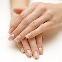 woman hands with natural 