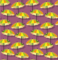 Bright umbrellas seamless pattern