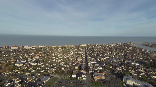 Ville de Cabourg, vue aérienne