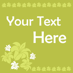 Lily flower in the corners.