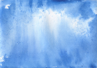 Abstract blue watercolor background. Space backgraund