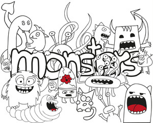 Doodle Monster Collage