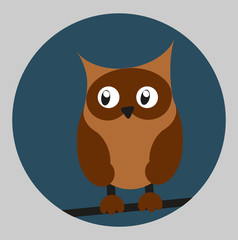 Cute flat owl