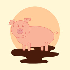 cartoon pig