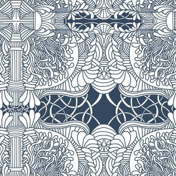 Hand-drawn doodles Zentangle pattern