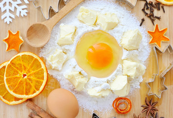 Christmas cookies preparation. Christmas holidays concept