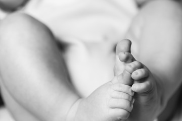 Beautiful Soft newborn baby feet
