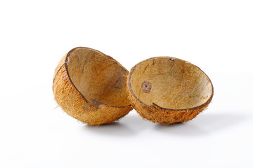 Empty coconut shells