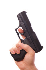 Pistole, Waffe halten 