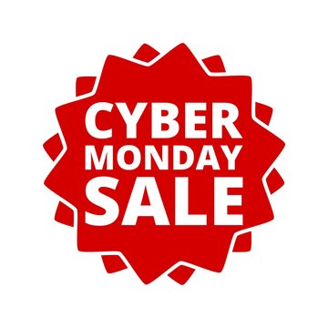 Cyber Monday Sale Sign Icon Button