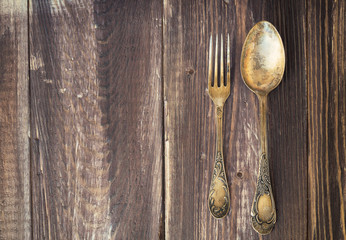 Vintage fork and spoon