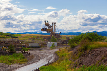 Giant bucket wheel excavator
