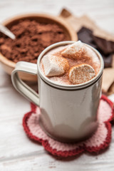 Cocoa drink with marshmallows