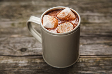 Cocoa drink with marshmallows
