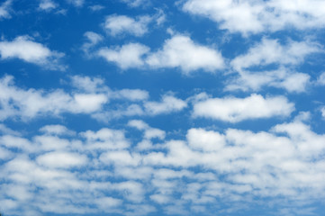 white clouds on blue sky
