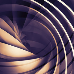 Abstract square dark digital background, 3d spiral