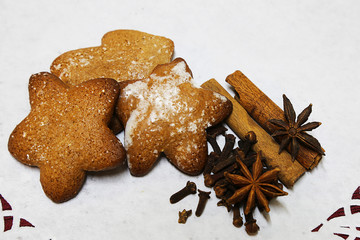 pain d'épices  sur napperon