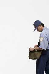 Portrait of a postman