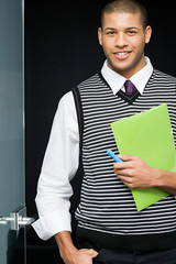 Office worker at door © xixinxing