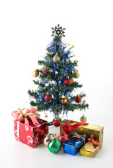 gift box and christmas tree