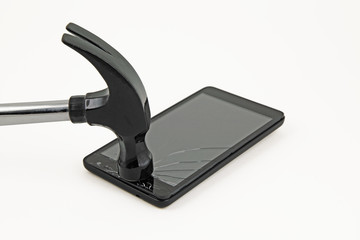 hammer and mobile phone
