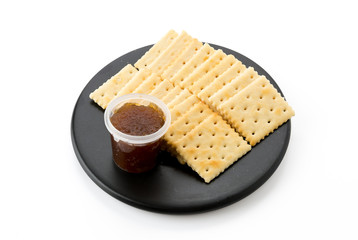 biscuit with pineapple jam