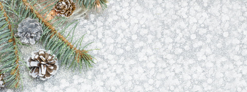 Christmas decoration banner in 8 x 3 resolution