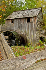 Historic grist mill in Cades Cove, part of the Smokies.