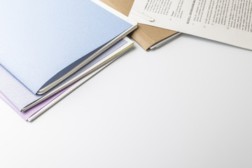 Paper Files on Desk.